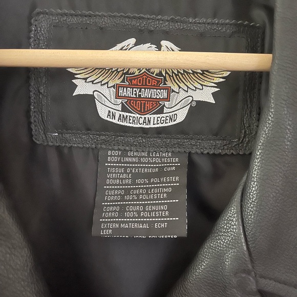 Mens Harley Davidson Leather Jacket 3XL - Picture 3 of 9